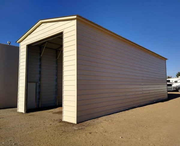 RV Metal Garage 40' x 18' x 16' with Separate Door Entry Electric Garage Door Opener Included DIY Kit