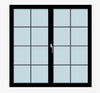 Dual-Pane Windows - 60" x 60" - Black - CX-002