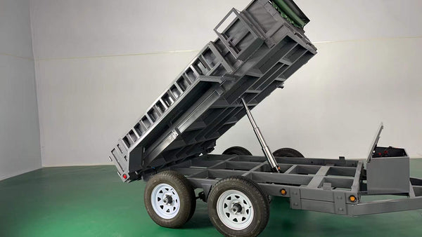 14' 6.4Ton (12,800 LB) GVWR Hydraulic Dump Trailer - Spare Tire - Ramps - Toolbox - Gas Can Holder