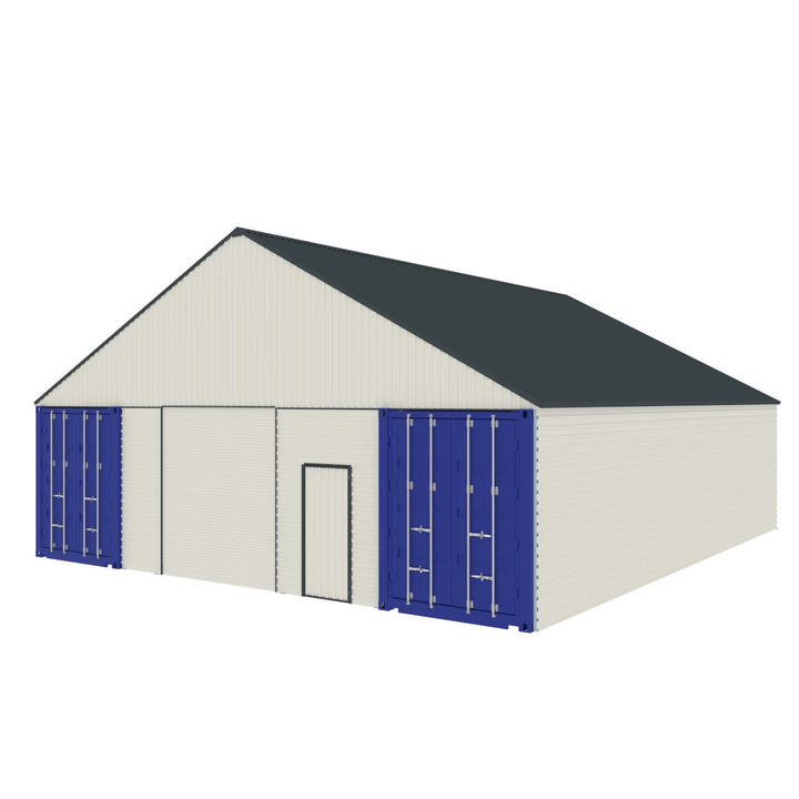 Container Roof Kit for Two Containers With Complete Exterior