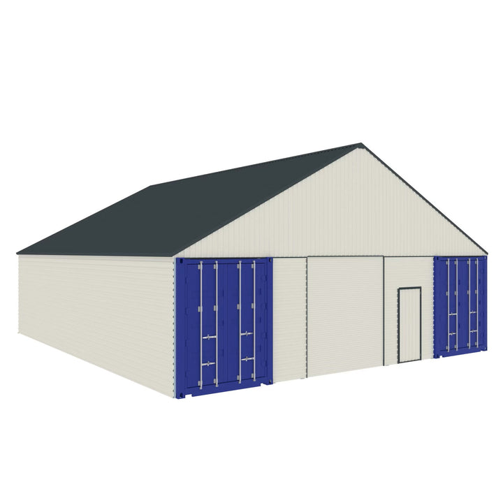 Container Roof Kit for Two Containers With Complete Exterior