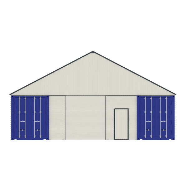 Container Roof Kit for Two Containers With Complete Exterior